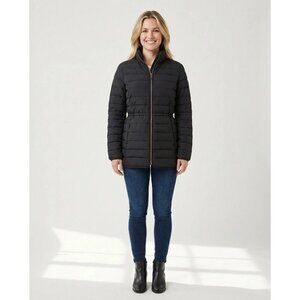 Nautica Women's M Black Full-Zip Puffer Snow Jacket  n1222